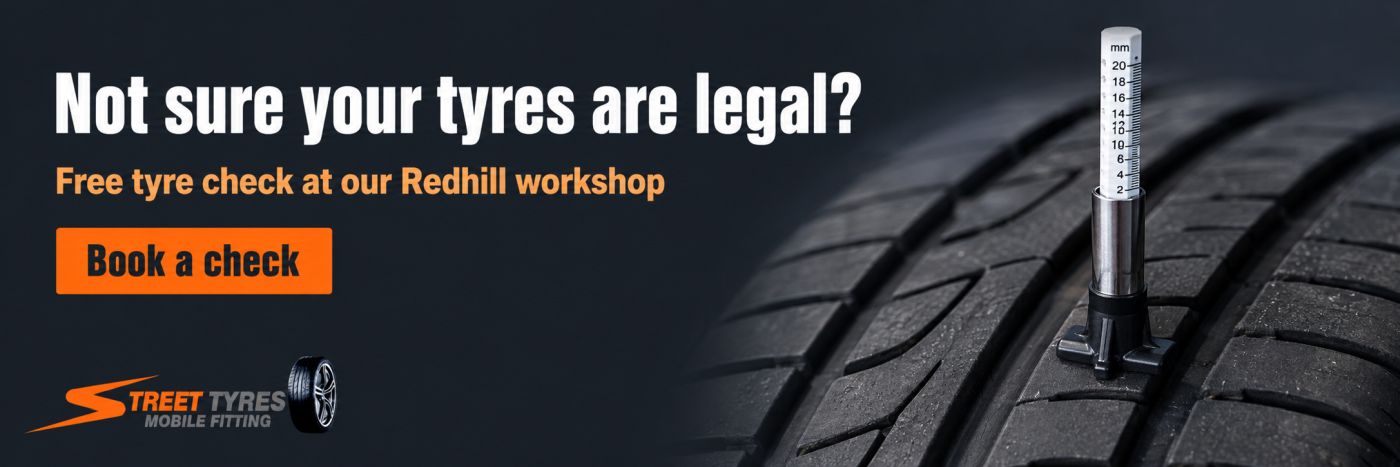 Free tyre check in Redhill, book a tread and condition check