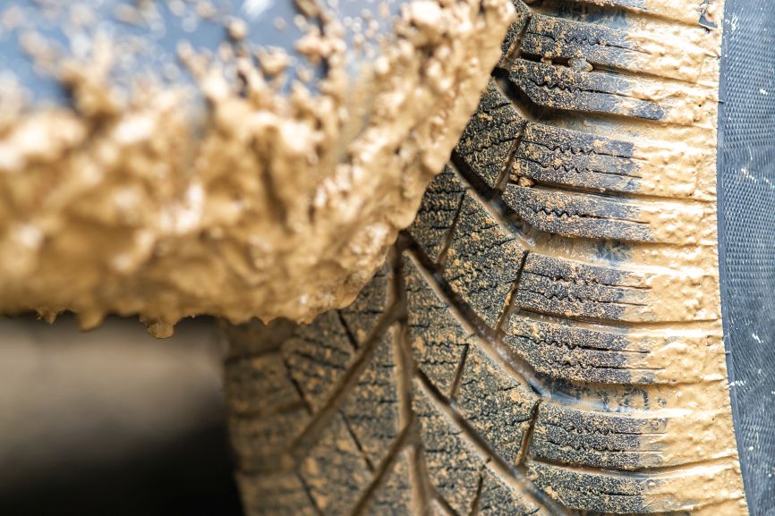 muddy all season tyres gripping rough road conditions