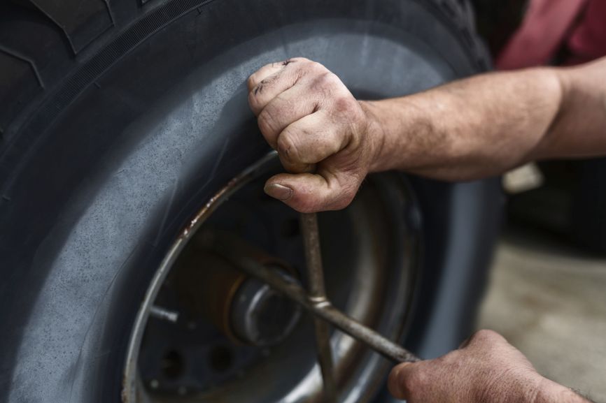 winter tyres being fitted for colder weather